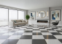 Mystic Black and White Natural Mix Porcelain Wall and Floor Tile 600x600mm